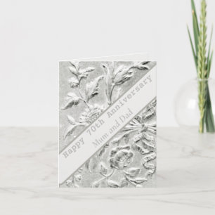 70th Anniversary Editable Card