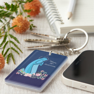 70th Anniversary of Religious Life Nun Pink Flower Keychain