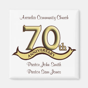 70th Anniversary Party Favors Magnet