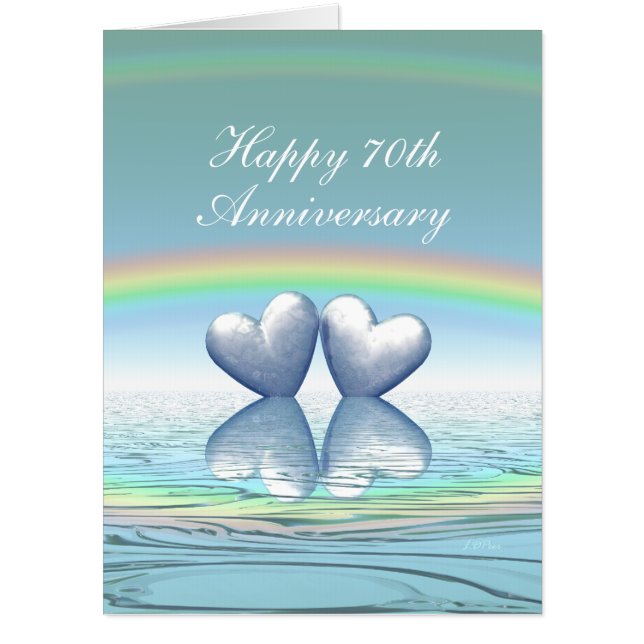 70th Anniversary Platinum Hearts Giant Card (Front)