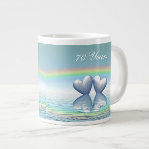 70th Anniversary Platinum Hearts Giant Coffee Mug