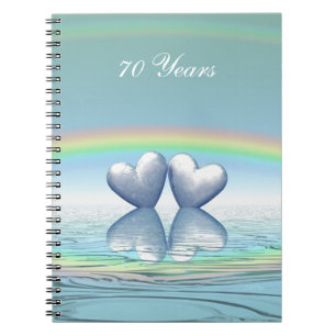 70th Anniversary Platinum Hearts Notebook