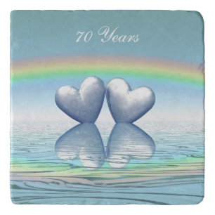 70th Anniversary Platinum Hearts Trivet