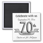 70th Anniversary Save The Date Party Favors Magnet at Zazzle