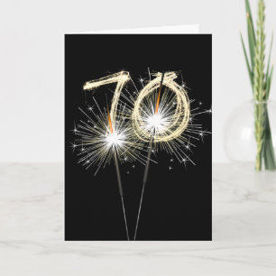 70th Anniversary Sparklers on Black  Card