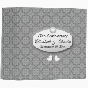 70th Anniversary Wedding Anniversary Platinum Z03 Binder
