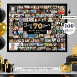 70th Birthday 100 Photos Black Gold Cheers To Year Poster<br><div class="desc">70th Birthday 100 Photos Black Gold Cheers To Years Poster. Create a 70th birthday photo memory display poster print utilizing this easy-to-upload photo collage template with 100 pictures in various sizes to accommodate pictures of her or him through the years for a fun birthday sign or party decoration and commemorative...</div>