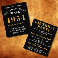 70th Birthday 1954 Black Gold Personalized For Him