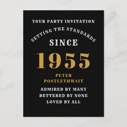 70th Birthday 1955 Black Gold