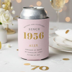 70th Birthday 1956 Keepsake Elegant Personalized Can Cooler