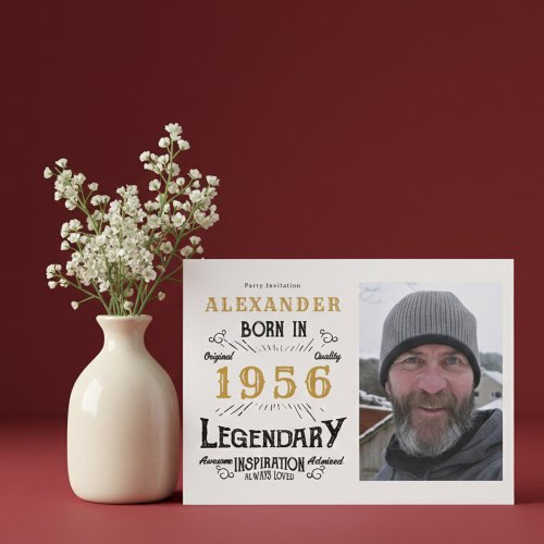 70th Birthday 1956 Legend White & Gold Photo