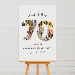 70th Birthday 24 X 36 Photo Collage Party Welcome Foam Board