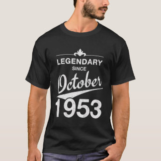 70Th Birthday 70 Year Old Born In October 1953 Vin T-Shirt