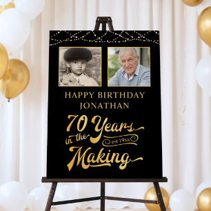 70th Birthday 70 YEARS IN THE MAKING 2 Photos Foam Board