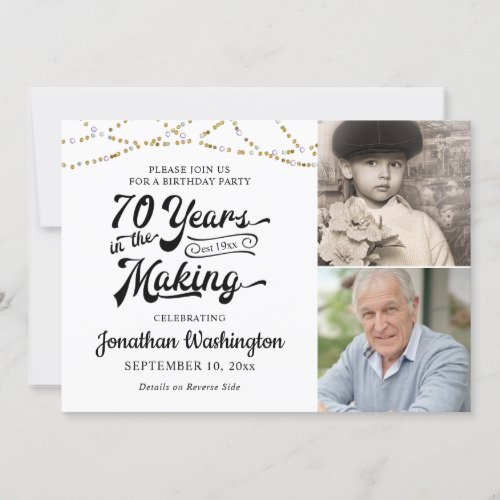 70th Birthday 70 YEARS IN THE MAKING Black Gold