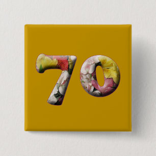 70th Birthday 70 Years Milestone Button