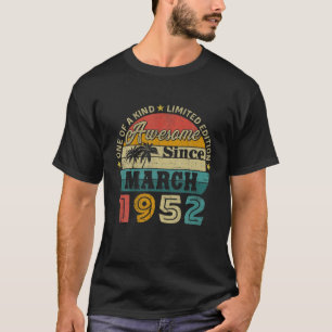 70Th Birthday 70 Years Old Gifts Awesome Since Mar T-Shirt