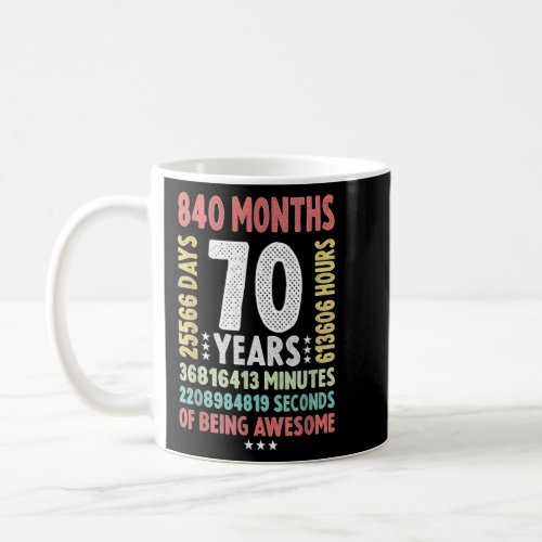 70th Birthday 70 Years Old Vintage Retro _ 70 yr o Coffee Mug