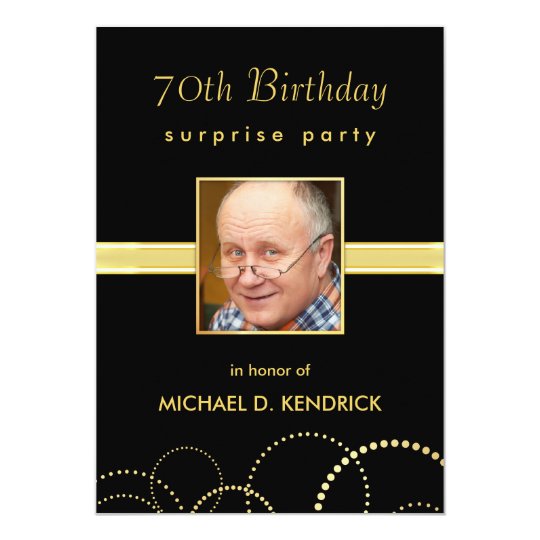 70th Birthday Adult Milestone - Photo Optional Card