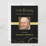 70th Birthday Adult Milestone -  Photo Optional Invitation at Zazzle
