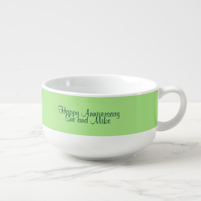 70th Birthday Anniversary Milestone Soup Bowls (Left)