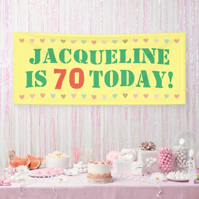 70th Birthday Announcement Banner (Party)