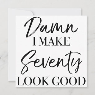 70th Birthday Attitude Card