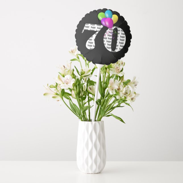 70th Birthday Balloon Bouquet (Vase)