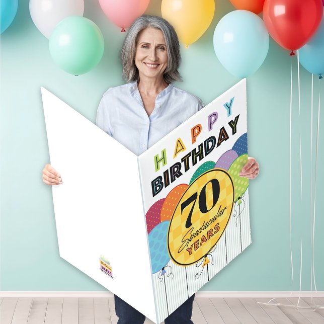 70th Birthday Balloons Big Card (Creator Uploaded)