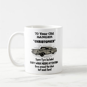 70th Birthday Banger Love Vintage Car Retro Coffee Mug