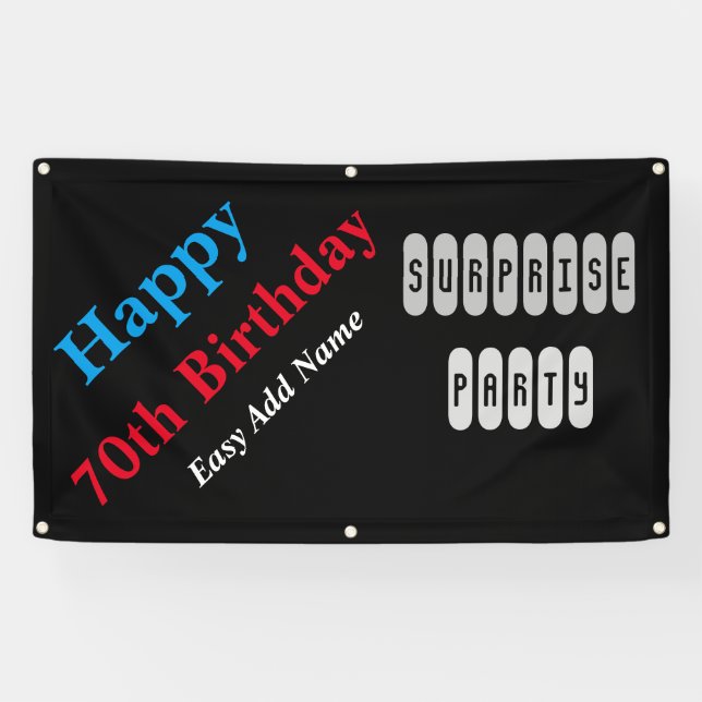 70th Birthday Banner (Horizontal)