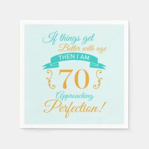 70th Birthday Better With Age Napkins