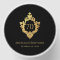 70th Birthday Black Faux Gold Vintage Ornate Crest