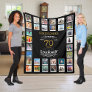 70th Birthday Black Gold  Legendary Photo Fleece Blanket
