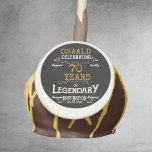 70th Birthday Black Gold  Legendary Retro Cake Pops<br><div class="desc">Personalized elegant cake pops that are easy to customize for that special 70th birthday party. The retro black and gold design adds a touch of refinement to that special celebration.</div>