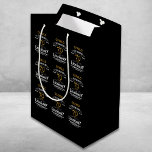 70th Birthday Black Gold  Legendary Retro Medium Gift Bag<br><div class="desc">Vintage Black Gold Elegant gift bag - Personalized 70th Birthday Celebration bag. Celebrate your milestone 70th birthday with a touch of elegance, class, and sweetness! Our Vintage Black Gold gift bags are the perfect way to make your mark with personalized birthday favors. Every bag has a rich and luxurious black...</div>