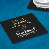 70th Birthday Black Gold  Legendary Retro