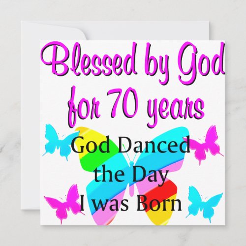 70TH BIRTHDAY BLESSING CARD
