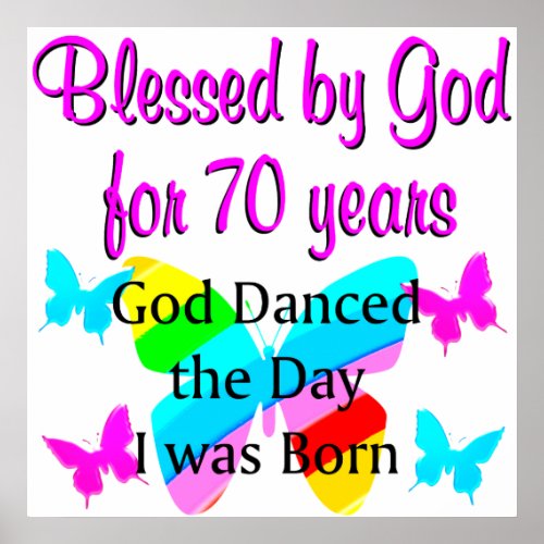 70TH BIRTHDAY BLESSING POSTER
