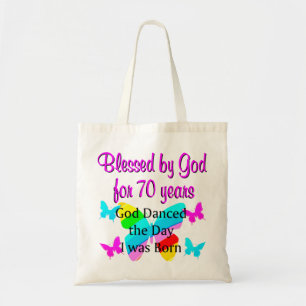 70TH BIRTHDAY BLESSING TOTE BAG