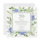 70th Birthday Blue Hydrangeas Surprise Party