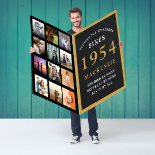 70th Birthday Born 1954 Photo Template Giant Card