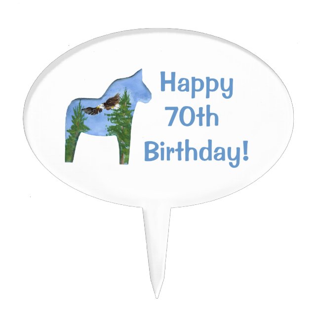 70th Birthday Cake Pick (Front)