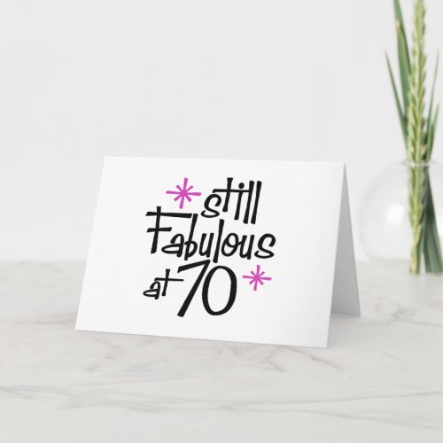 70th Birthday Card