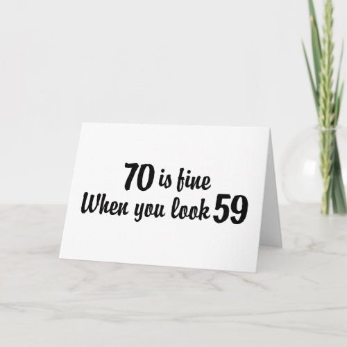 70th Birthday Card