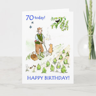 70th Birthday Card for a Gardener