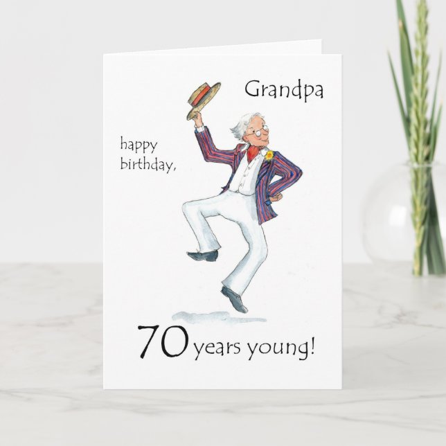 70th Birthday Card for a Grandfather (Front)
