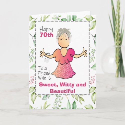 70th Birthday Card - Funny and Snarky