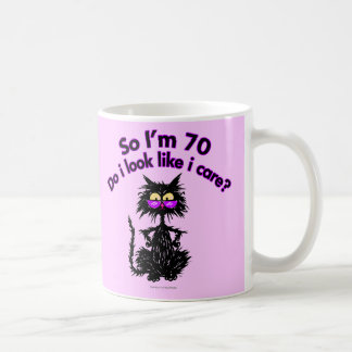 70th Birthday Cat Gifts Coffee Mug