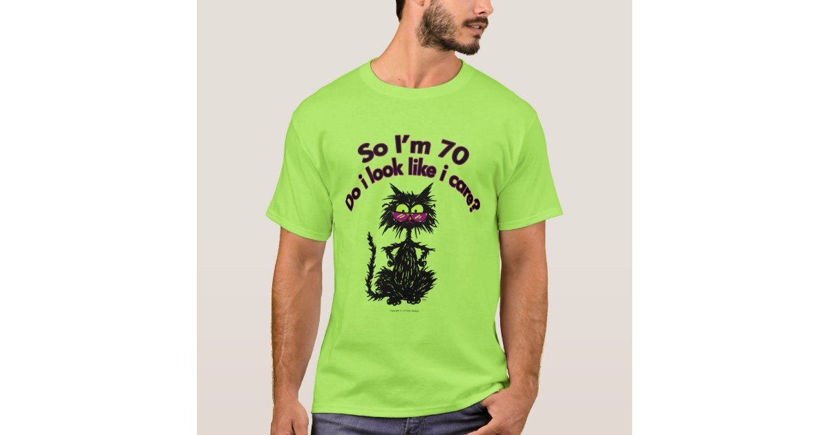 70th Birthday Cat Gifts TShirt Zazzle